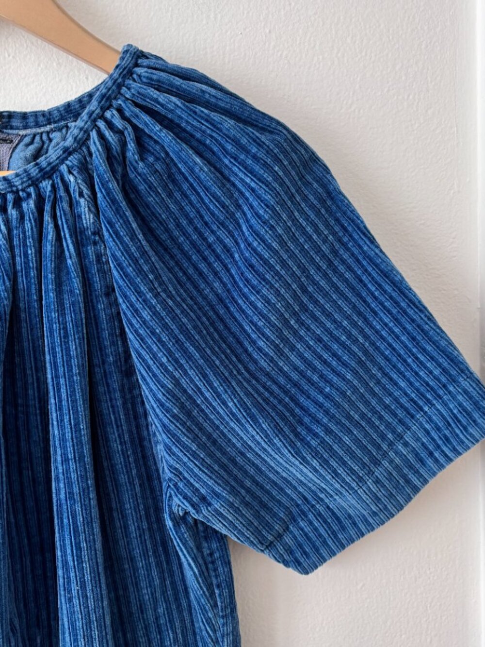 Caron Callahan Amelia Corduroy Dress in True Indigo - Picture 7 of 11